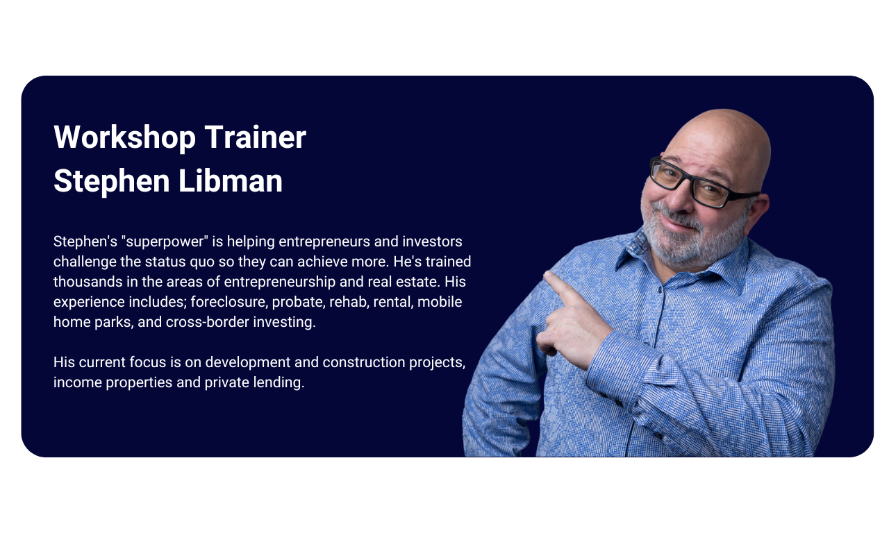 Stephan Libman_Workshop Trainer Stephan Libman_Workshop Trainer